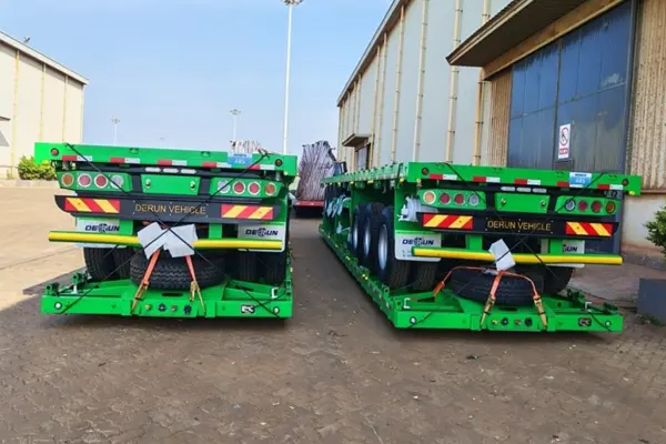 Dinun 4 ədəd Tri-Axle Cargo Dropside Semi Trailer Əlcəzairə göndərildi